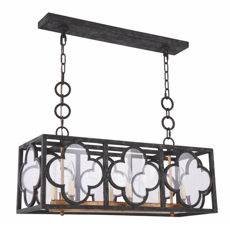 Lark Manor 29 Inch Antique Glass Pendant, 6 Light Wayfair